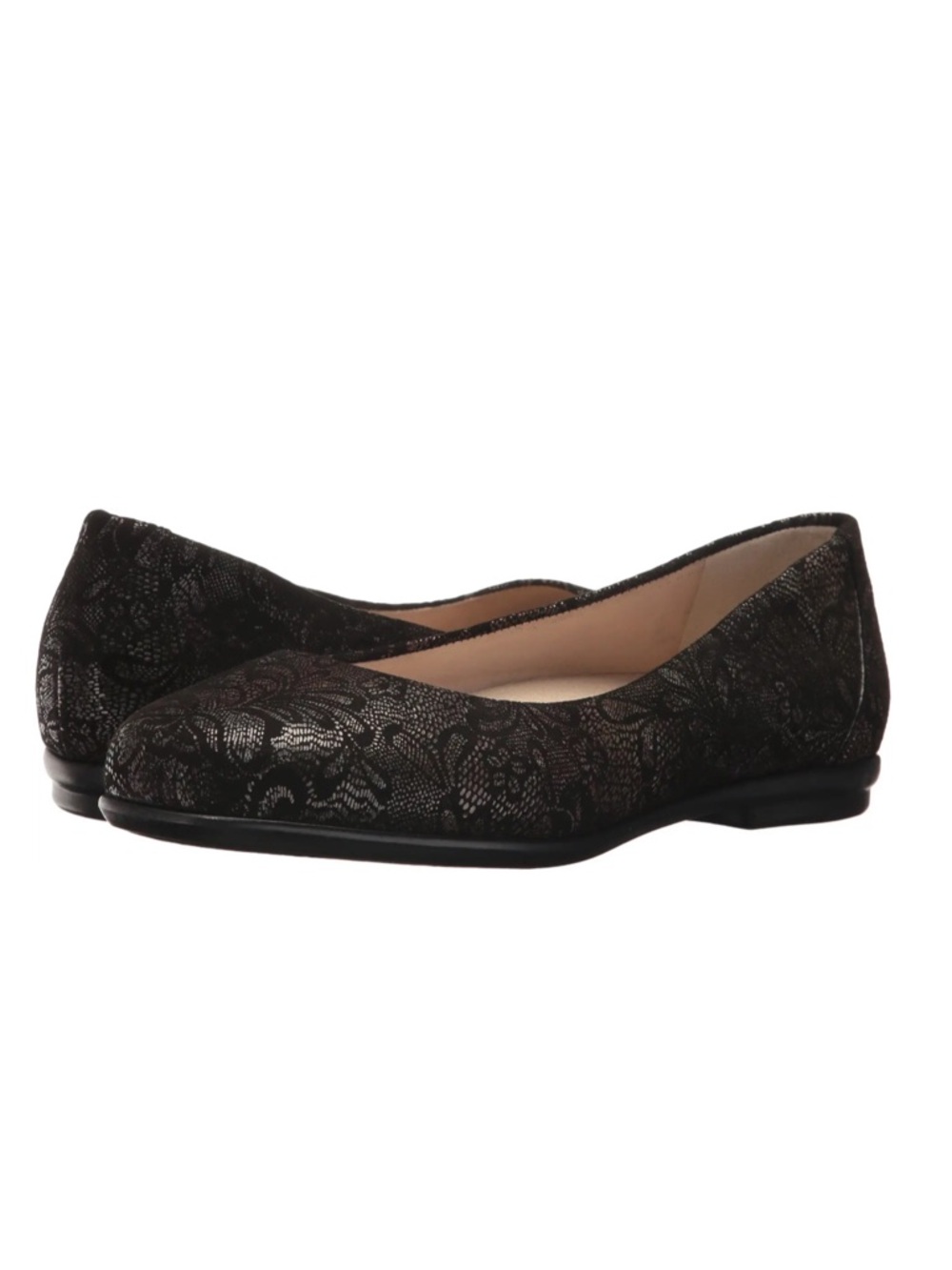 SAS Scenic Ballet Flats in Black Lace Size 9 M